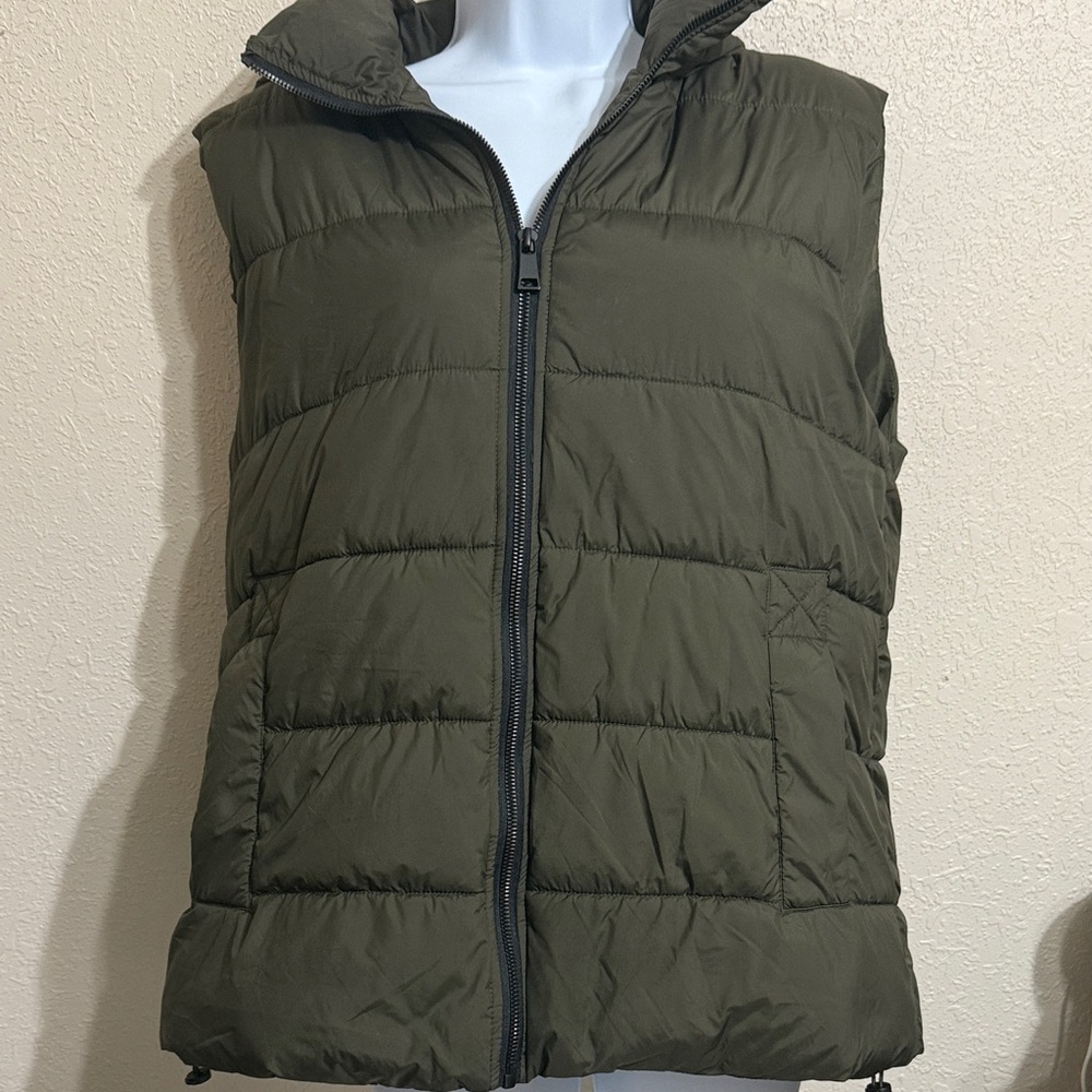 Zara Green Puffer Vest